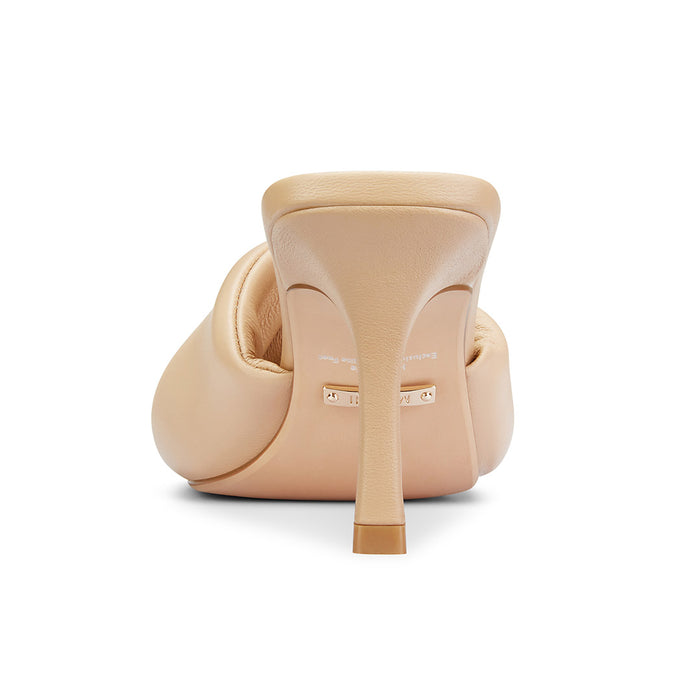 BASTINA PUFFY Beige - Leather Mules