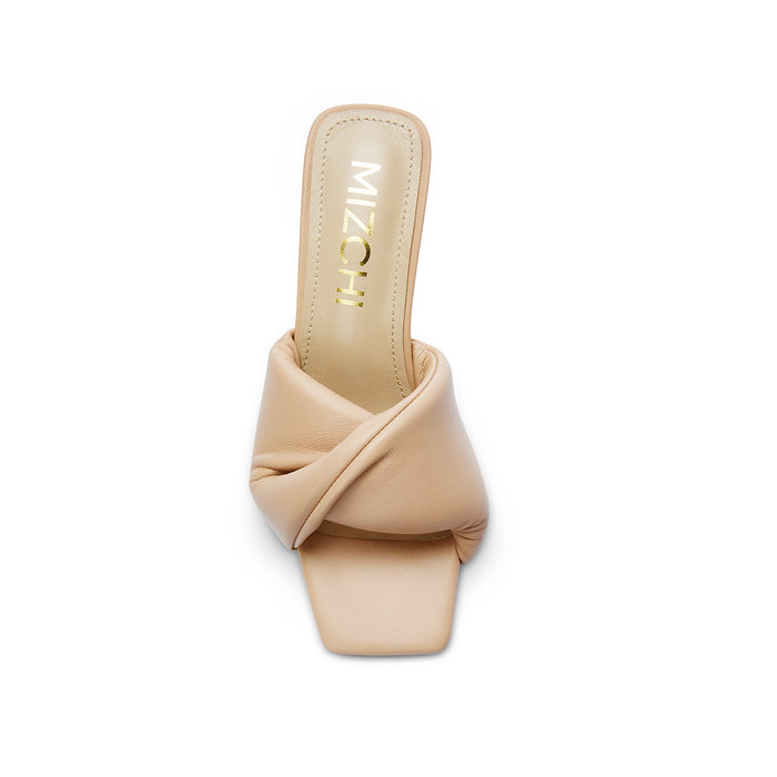 BASTINA PUFFY Beige - Leather Mules