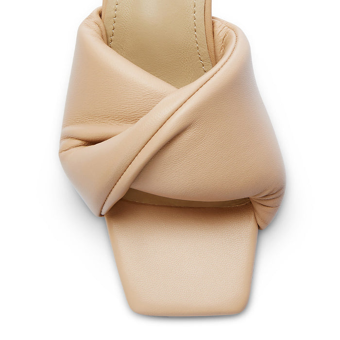 BASTINA PUFFY Beige - Leather Mules
