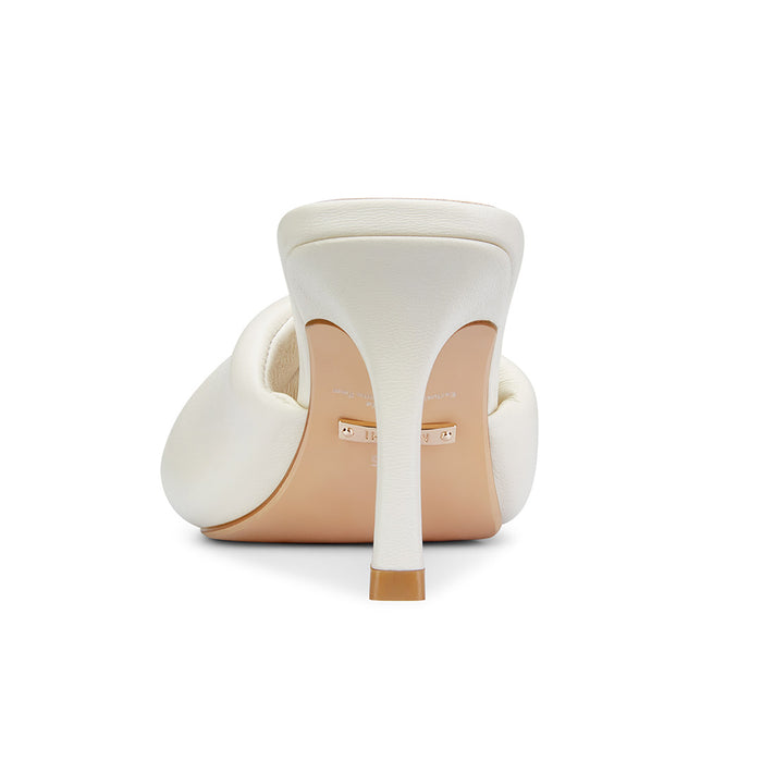 BASTINA PUFFY ivory - Leather Mules