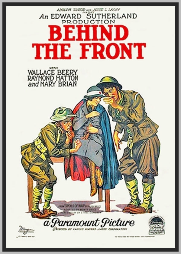 BEHIND THE FRONT - 1926 - WALLACE BEERY - SILENT - RARE DVD