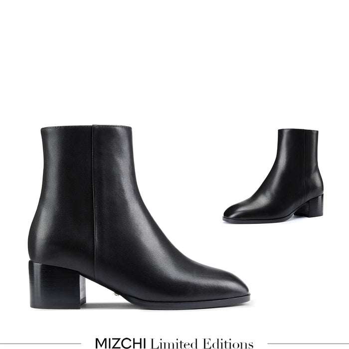 BELGO 45 - black leather ankle boot