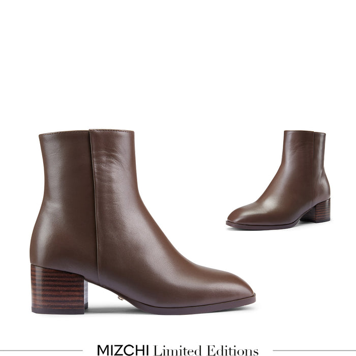 BELGO 45 - brown leather ankle boot