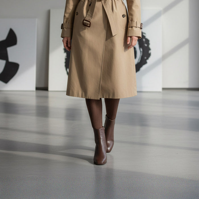 BELGO 45 - brown leather ankle boot