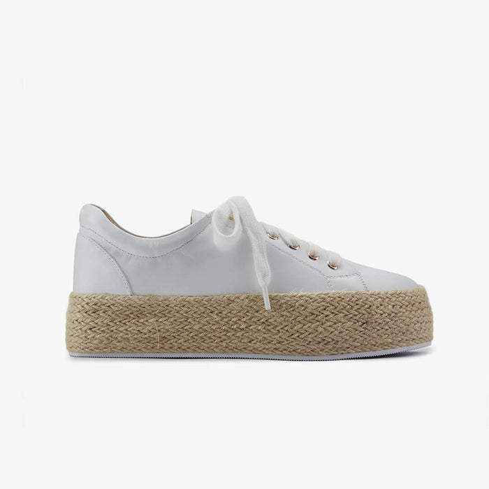 BEST DAY - raffia flatform sneakers