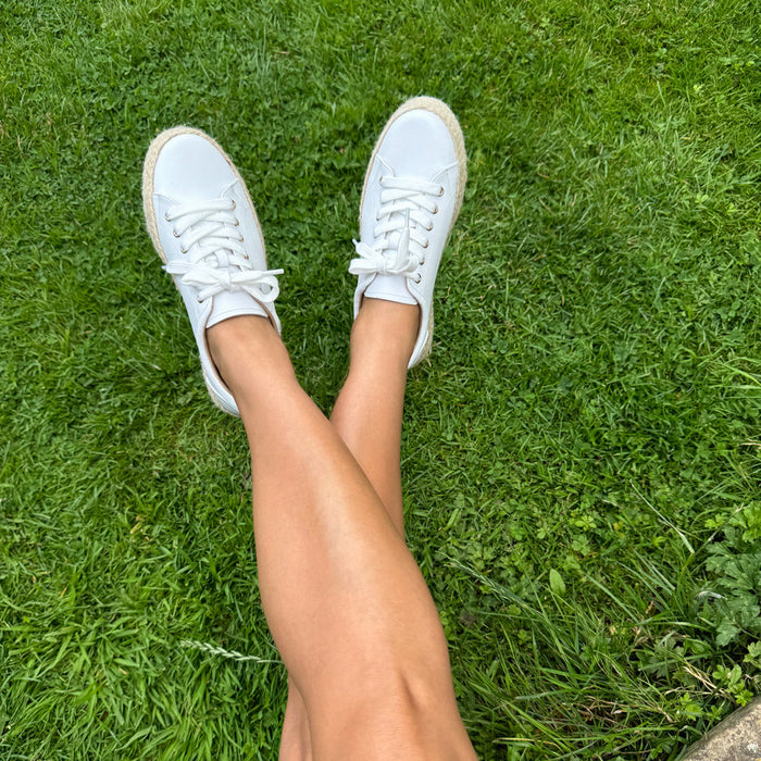 BEST DAY - raffia flatform sneakers