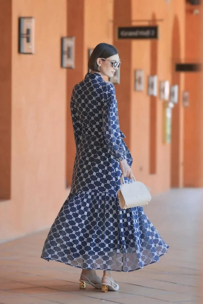 beverly shirt dress in navy by buttonscarves style look