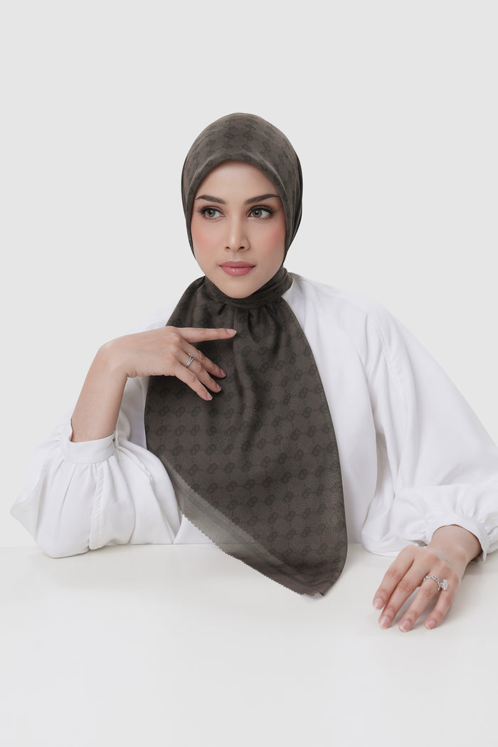 beverly square scarf in after dark by buttonscarves front view