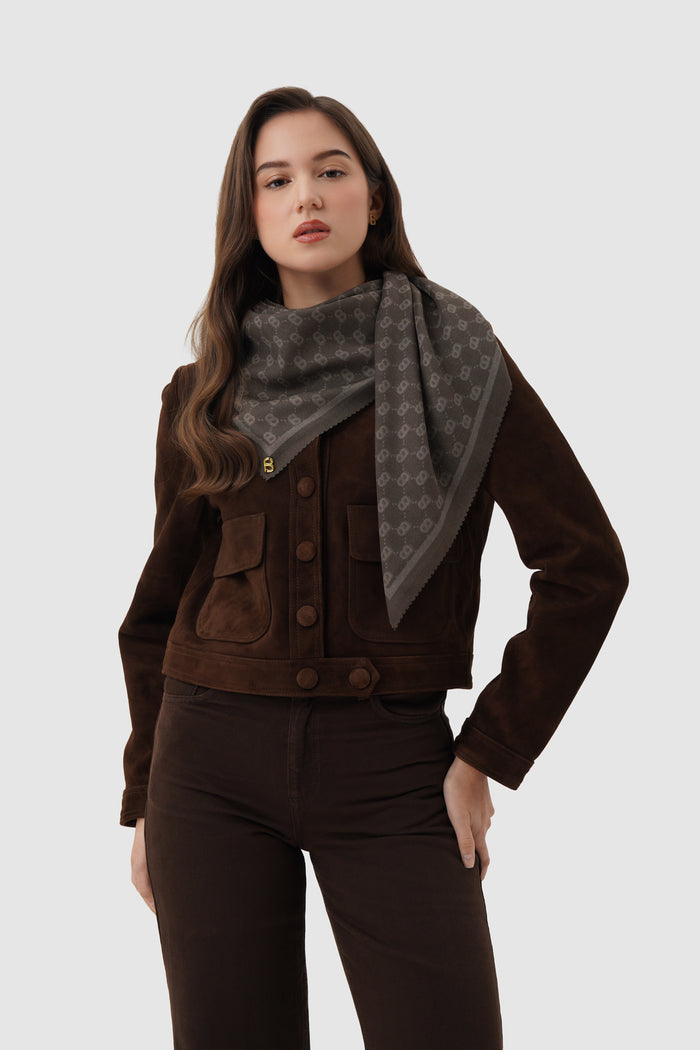 beverly square scarf in bracken by buttonscarves style look