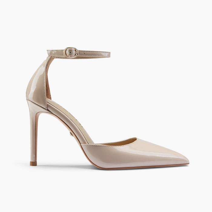 BIANCA  BEIGE - classic ankle strap pumps