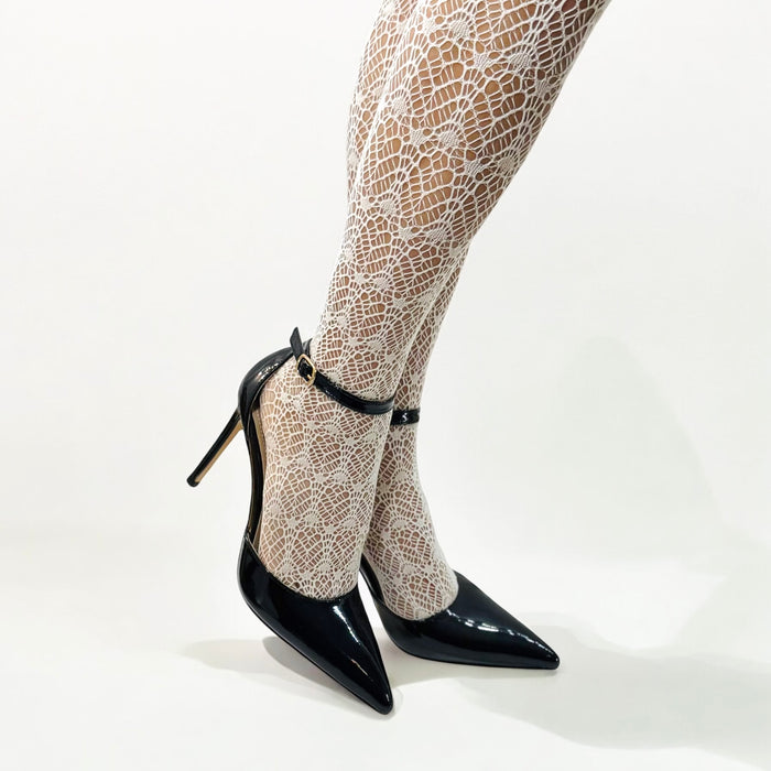 BIANCA BLACK - classic ankle strap pumps