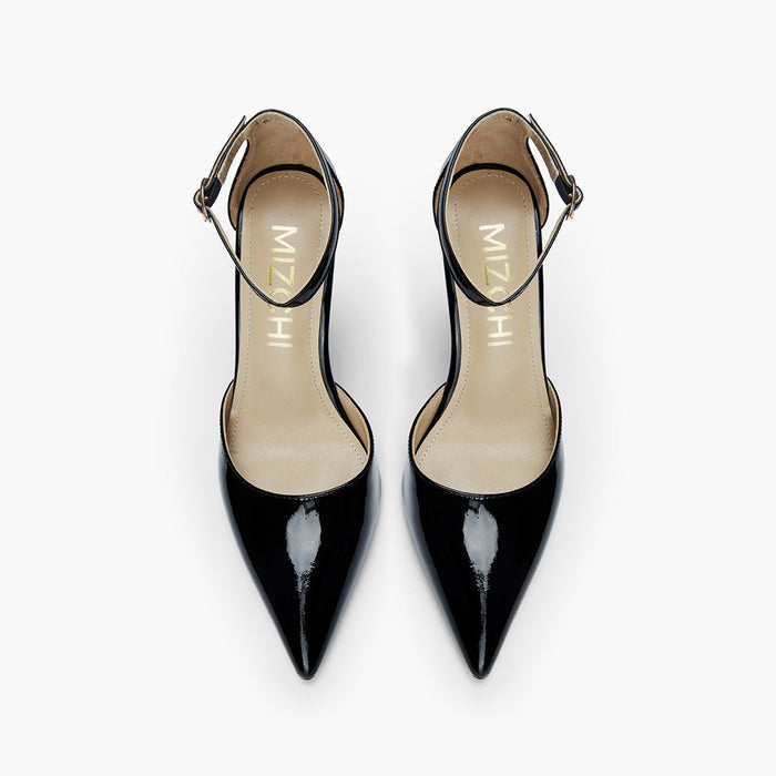 BIANCA BLACK - classic ankle strap pumps