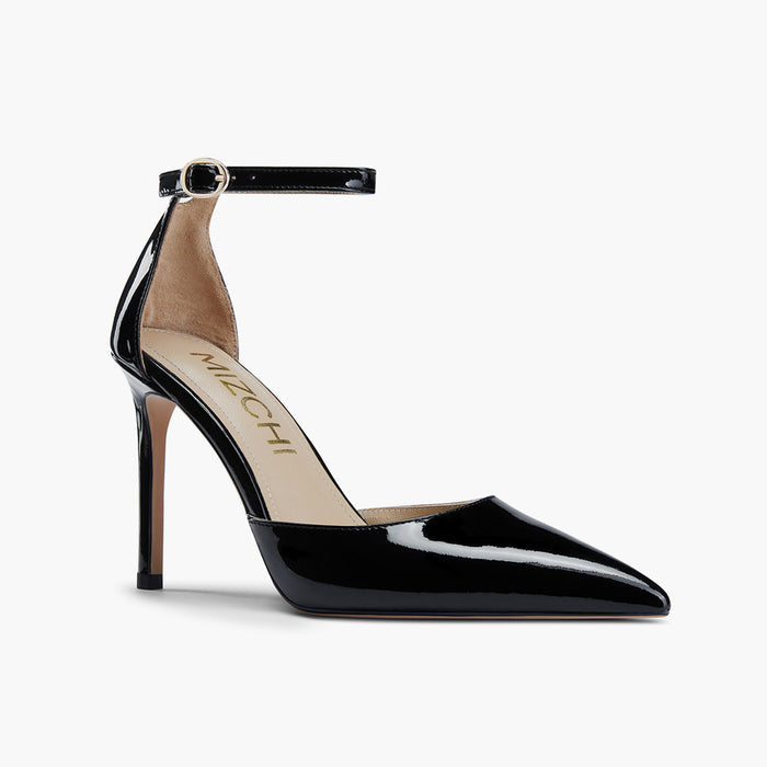 BIANCA BLACK - classic ankle strap pumps