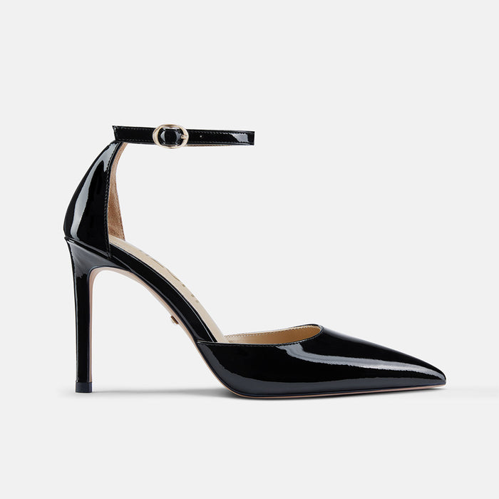 BIANCA BLACK - classic ankle strap pumps