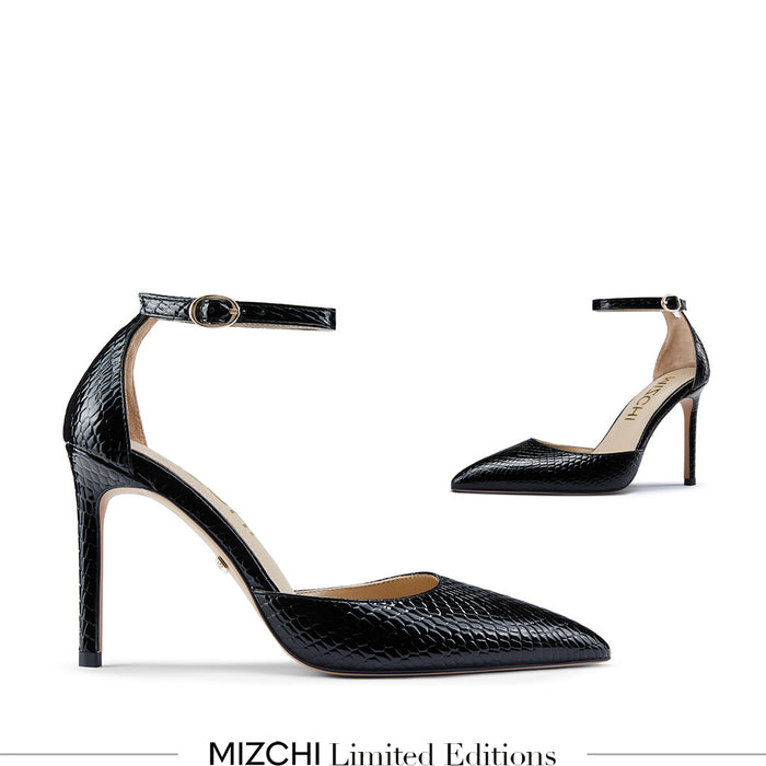 BIANCA LIZARD - classic ankle strap pumps
