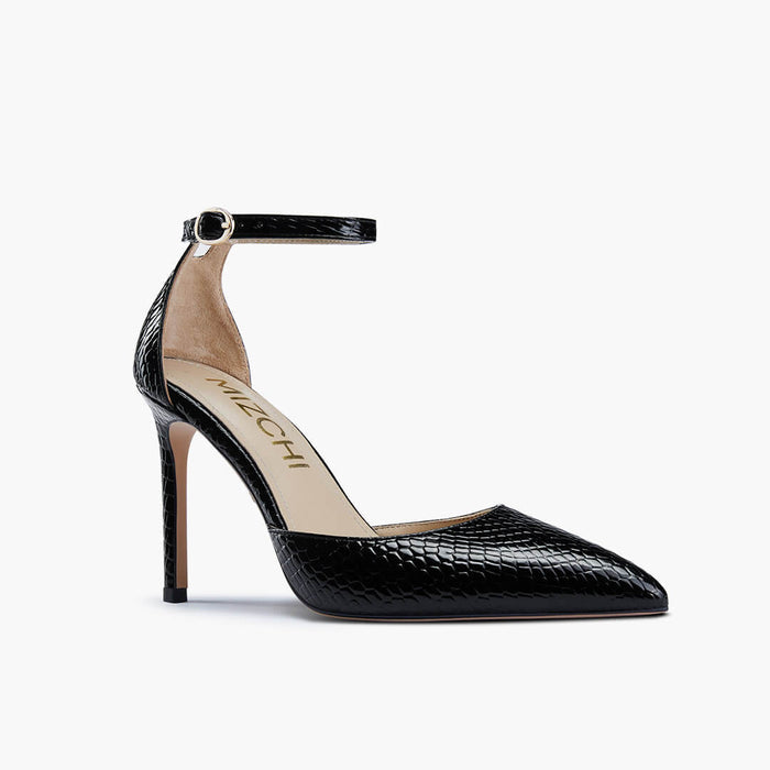 BIANCA LIZARD - classic ankle strap pumps