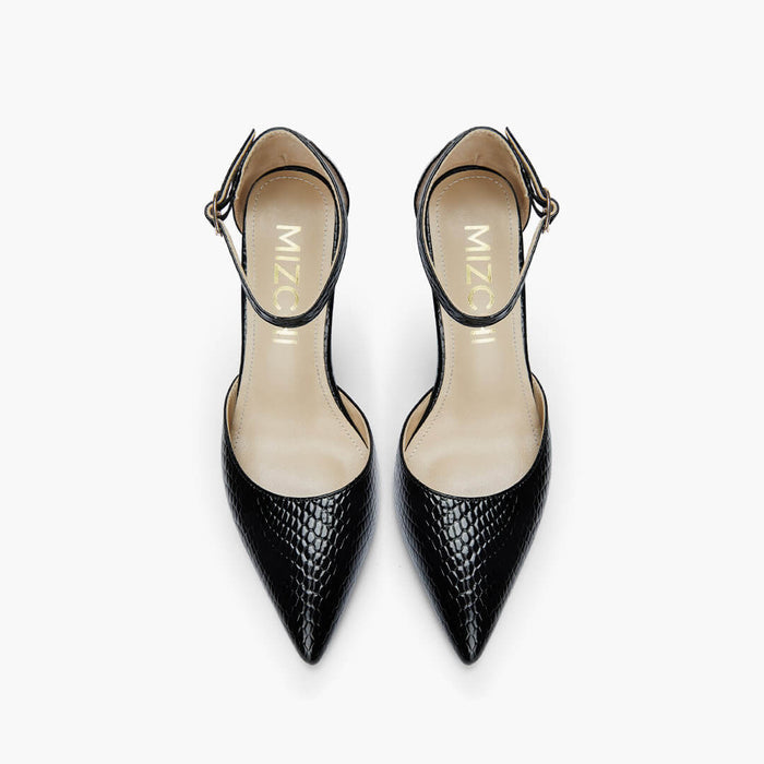 BIANCA LIZARD - classic ankle strap pumps