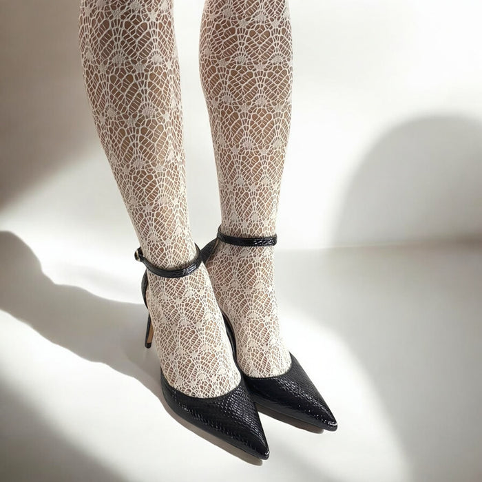 BIANCA LIZARD - classic ankle strap pumps