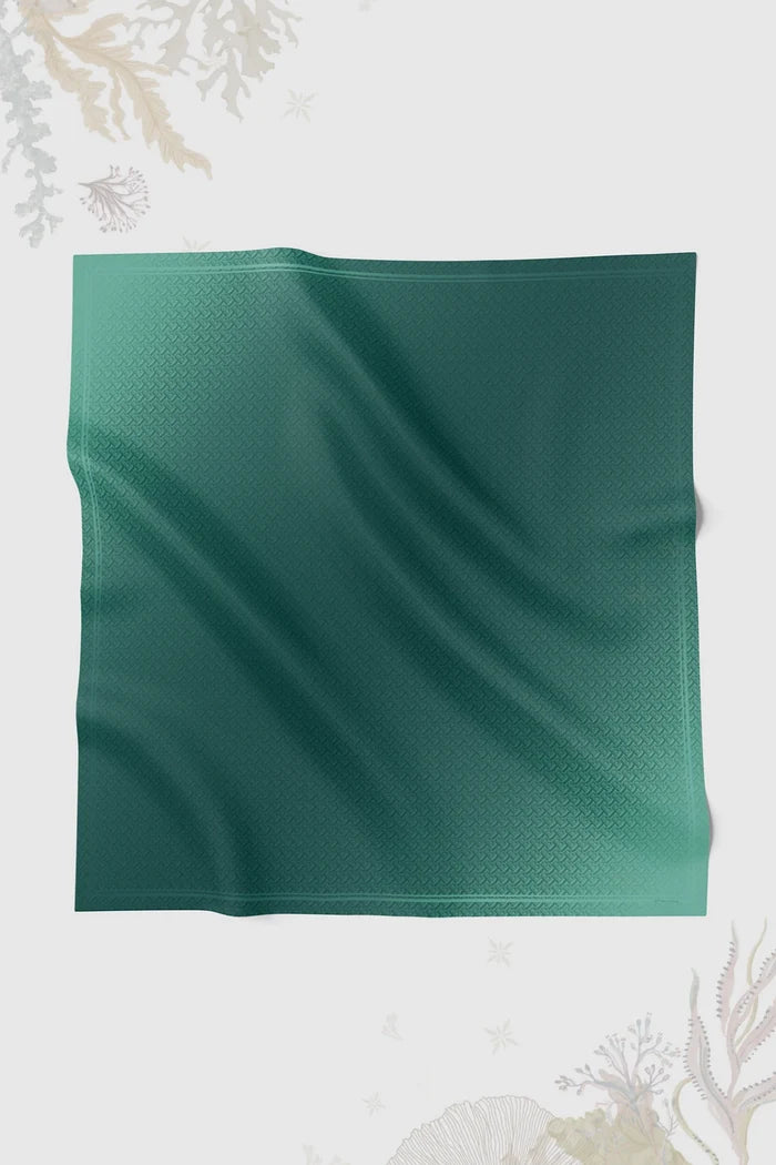 bimu horizon square scarf in pavo by buttonscarves