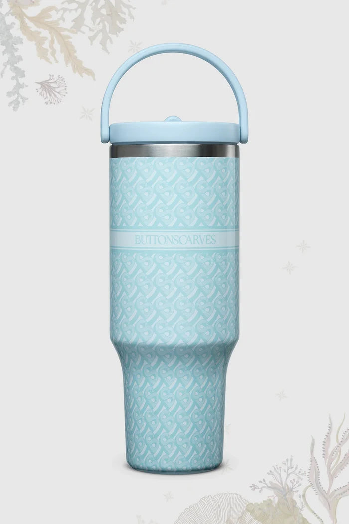 bimu tumbler in blue by buttonscarves