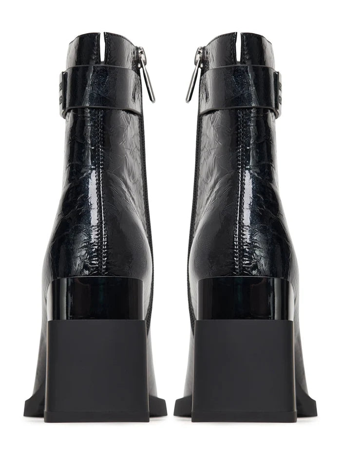 Block Heel Ankle Boots Dita - Black