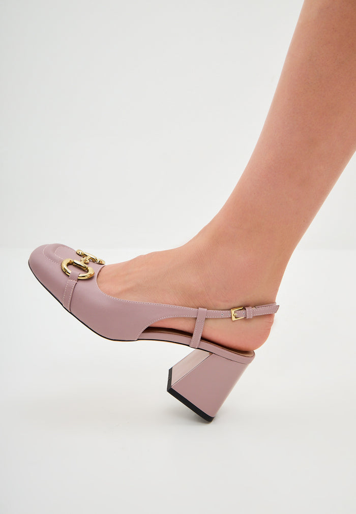 Block Heel Sandals Anais - Dust Pink