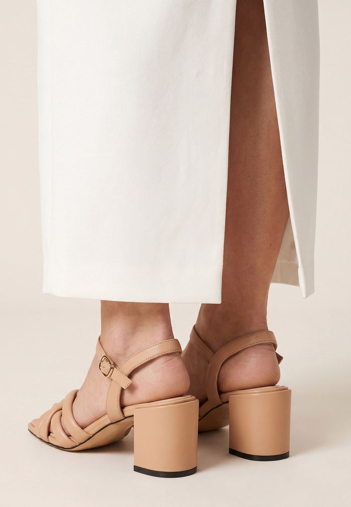 Block Heeled Sandals Anaia - Beige