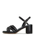 A stylish pair of Anaia black block heeled sandals for women, perfect for a fashionable yet comfortable look.