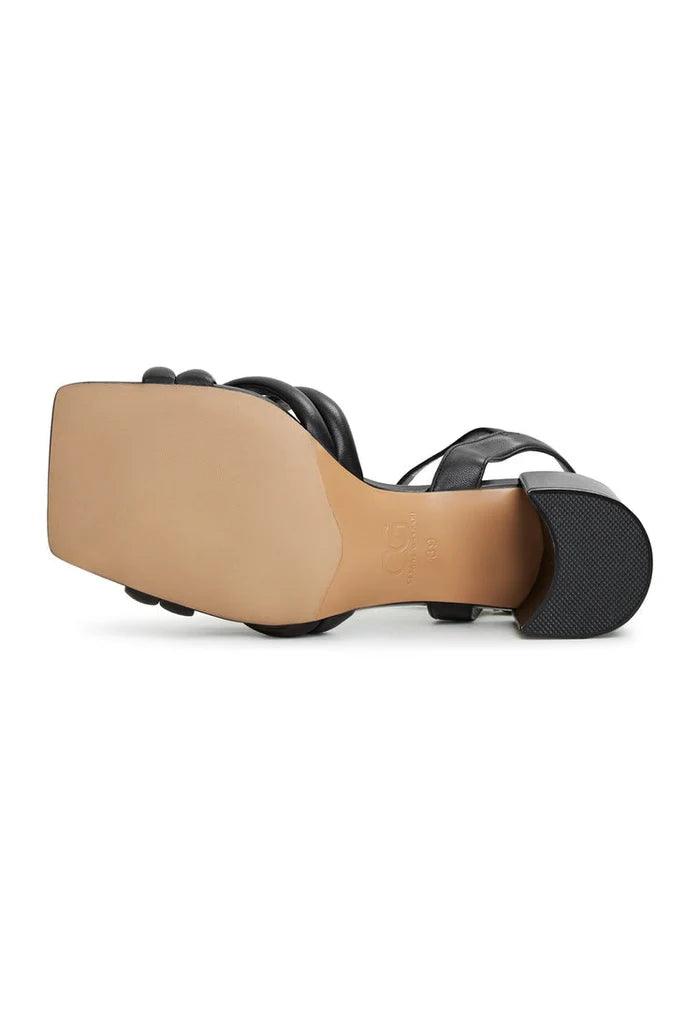 A stylish pair of women's high-heeled black sandals - the Anaia block heeled sandals perfect for chic summer looks.
