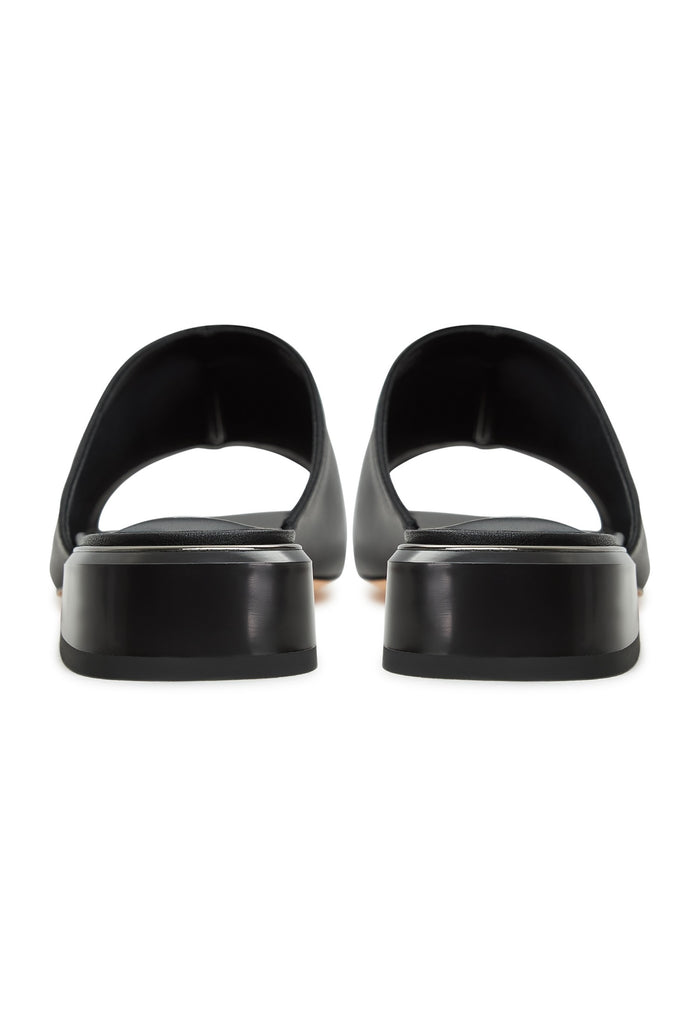 Block Heeled Slippers Beatriz -Black