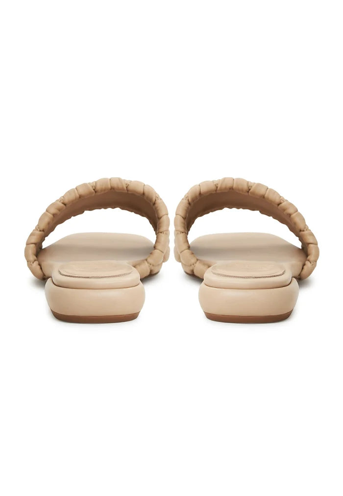 Block Heeled Slippers Stephanie - Beige