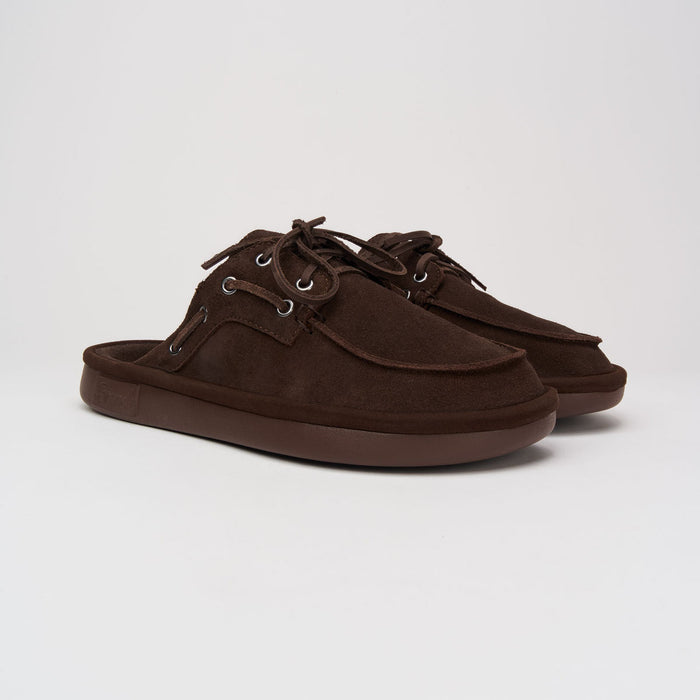 Brunch Boat Mule in Dark Brown suede, main product image