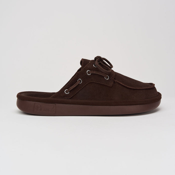 Brunch Boat Mule in Dark Brown suede, product view 5