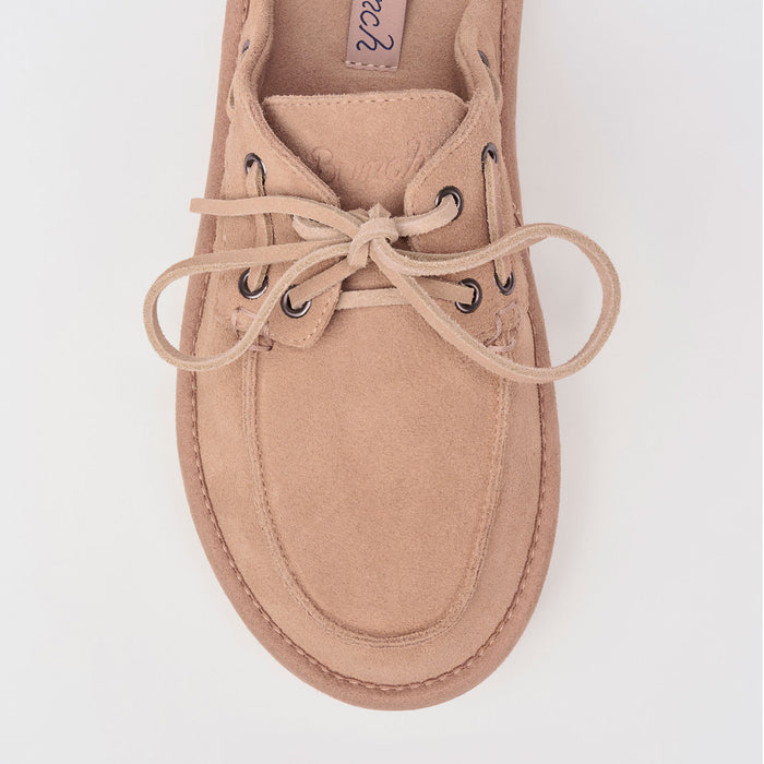 Brunch Boat Mule in Dusty Rose suede, product view 3