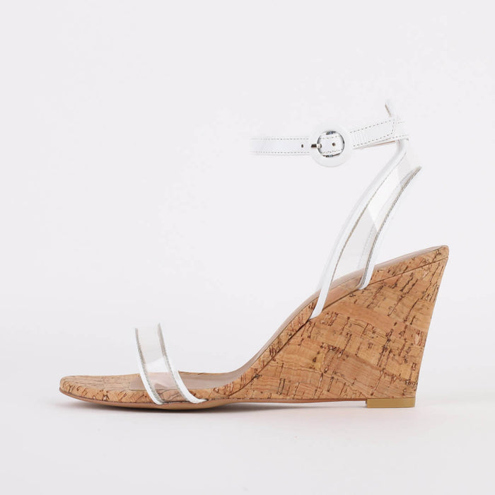 *BODASH - 8cm wedge, white, size UK 2.5