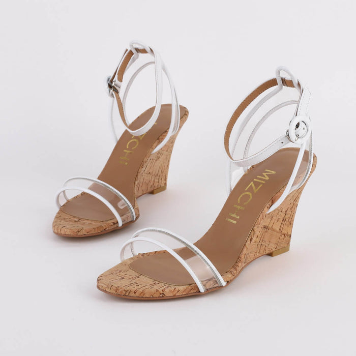 *BODASH - 8cm wedge, white, size UK 2.5