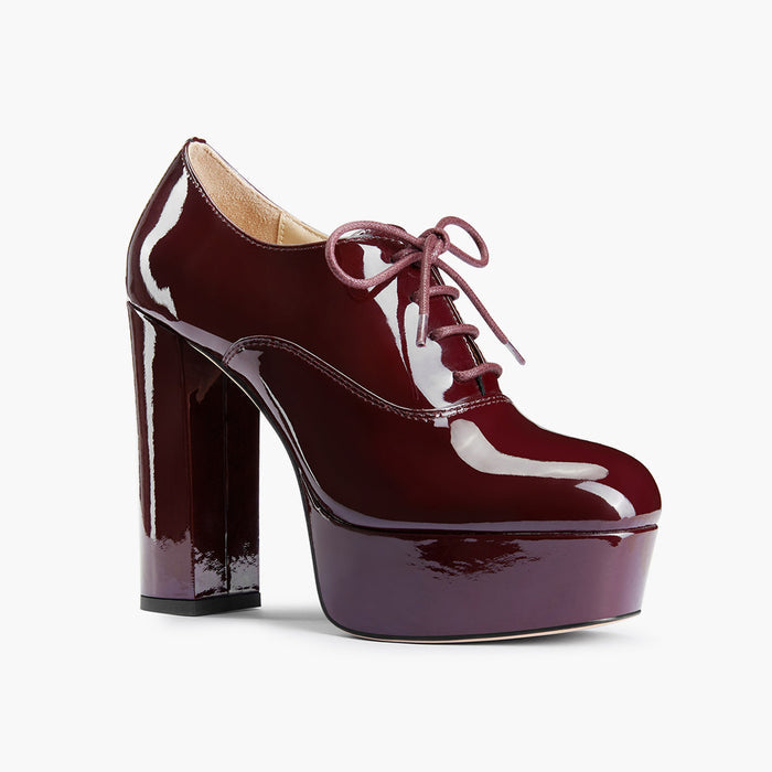 BORGHONA WINE - lace up platform heels