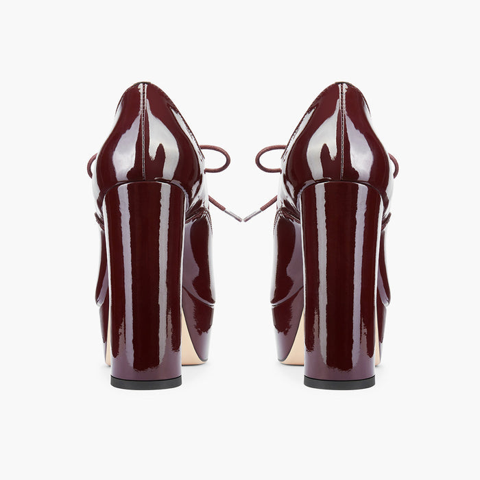 BORGHONA WINE - lace up platform heels