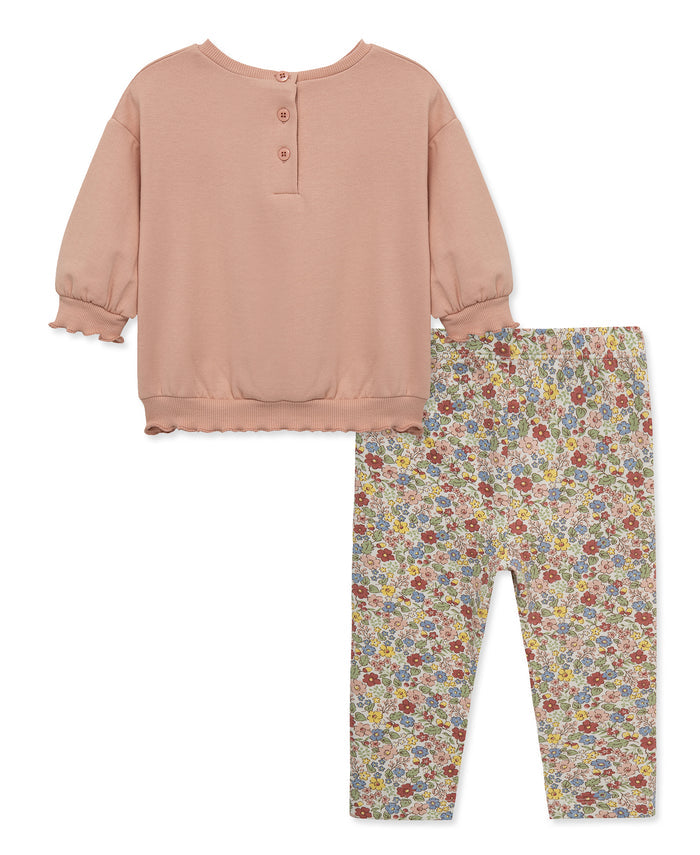 Bow 2-Piece Sweatshirt Set (12M-24M) - Little Me