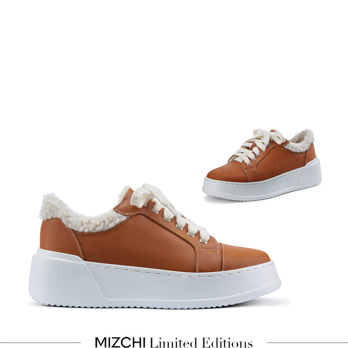 BRAXX - leather wedge sneaker