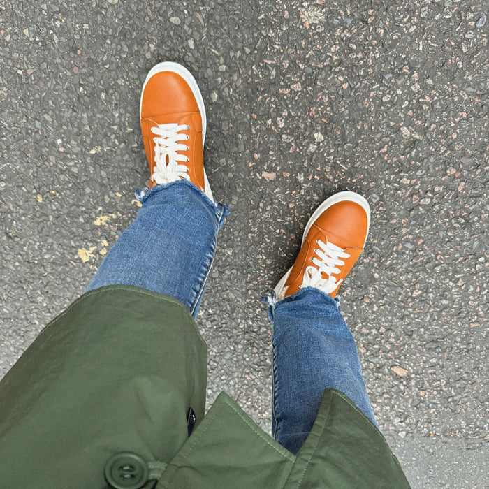 BRAXX - leather wedge sneaker