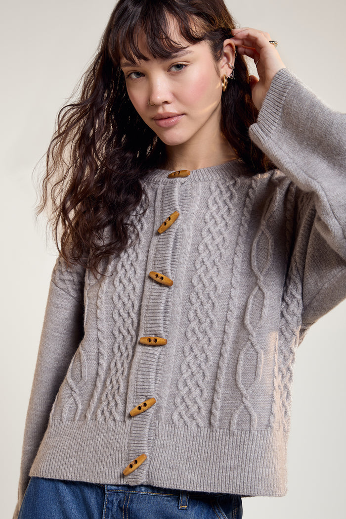 Cable Knit Cardigan - 8159