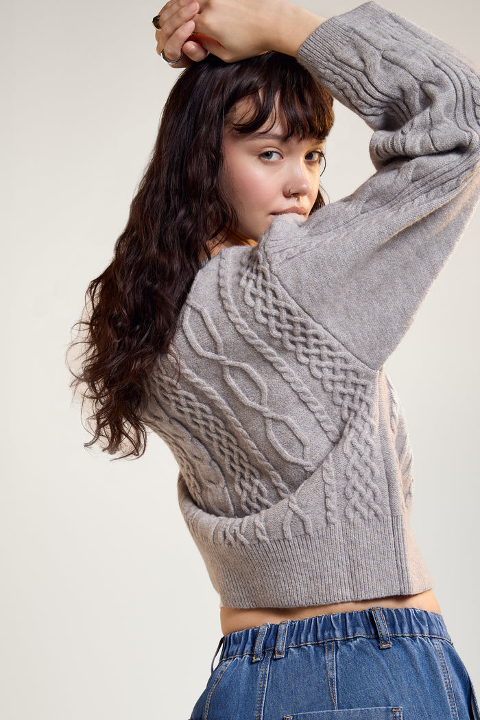 Cable Knit Cardigan - 8159