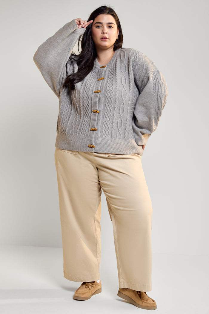 Cable Knit Cardigan - 8159