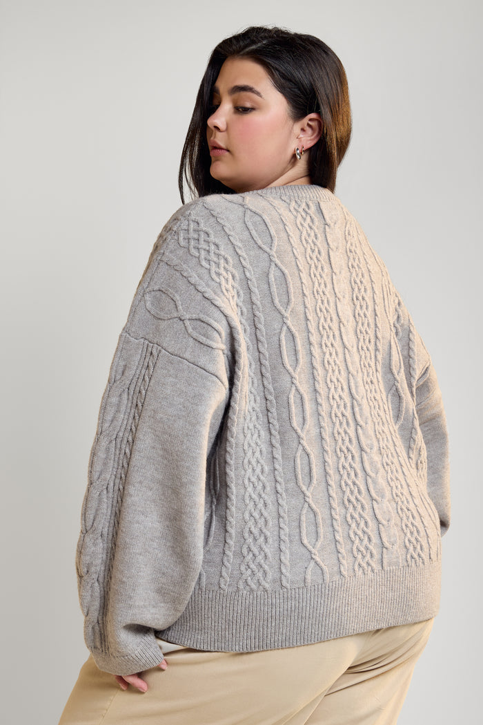 Cable Knit Cardigan - 8159