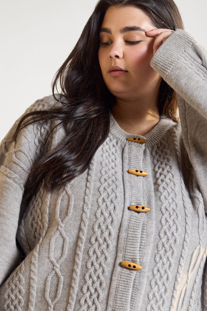Cable Knit Cardigan - 8159