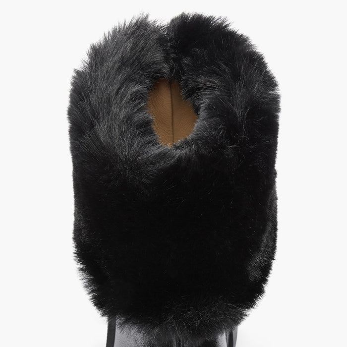 CAMERON BLACK - fur lined ankle boots