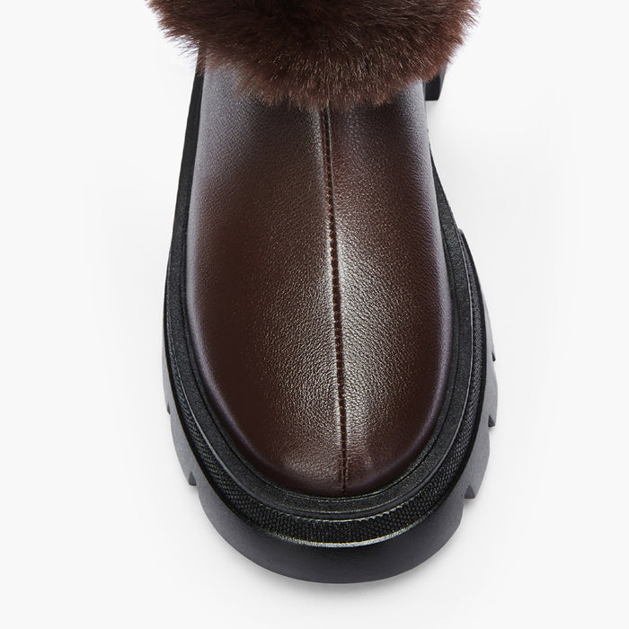 CAMERON BROWN - fur lined ankle boots