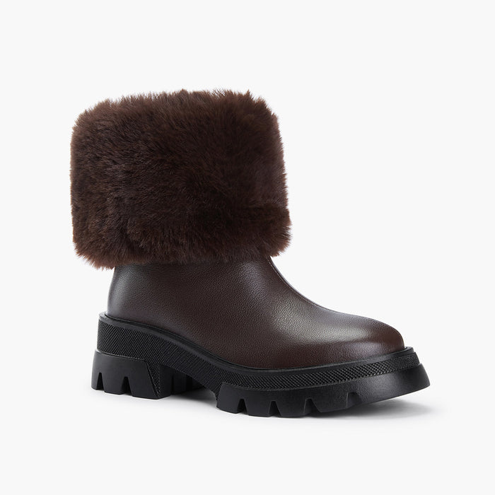 CAMERON BROWN - fur lined ankle boots