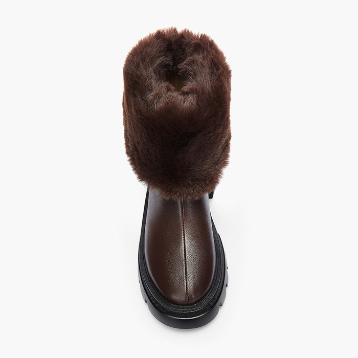 CAMERON BROWN - fur lined ankle boots